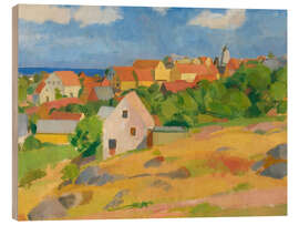 Holzbild Blick über Gudhjem, 1921