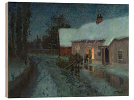 Wood print Night, 1880 - Frits Thaulow