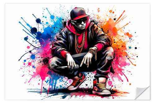 Sticker mural Hip hop style IV