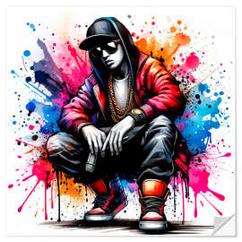 Sticker mural Hip hop style I