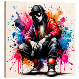 Holzbild Hip hop style I