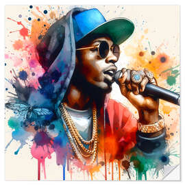 Sticker mural Hip hop style III