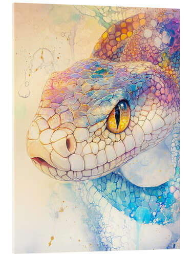 Quadro em acrílico Rainbow Snake