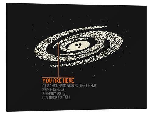 Tableau en aluminium You Are Here-ish