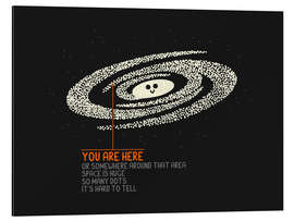 Cuadro de aluminio You Are Here-ish - HandsOffMyDinosaur