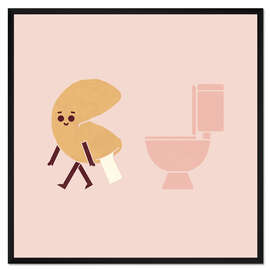 Gerahmter Kunstdruck Fortune Poopie - HandsOffMyDinosaur