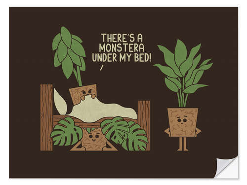 Naklejka na ścianę Monstera