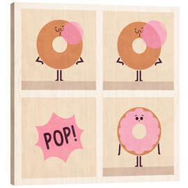 Wood print Pop - HandsOffMyDinosaur