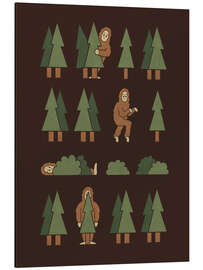 Cuadro de aluminio Bigfoot Forest - HandsOffMyDinosaur