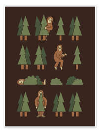 Wall print Bigfoot Forest - HandsOffMyDinosaur