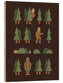 Holzbild Bigfoot Forest - HandsOffMyDinosaur