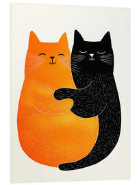Hartschaumbild Dicke Katzen mit Großen Träumen - Frank Daske