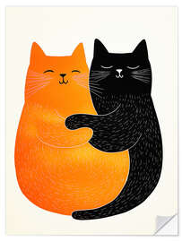 Wandsticker Dicke Katzen mit Großen Träumen - Frank Daske