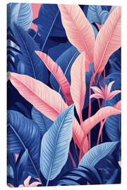 Canvas print Pink Blue Jungle