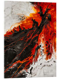 Acrylglasbild Vulkanlava und Eis, Island - Frank Daske