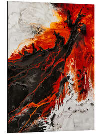 Alubild Vulkanlava und Eis, Island - Frank Daske