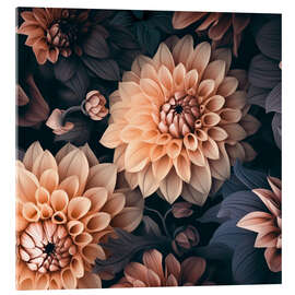 Acrylglasbild Barocke stimmungsvolle Dahlienblüten - Andrea Haase