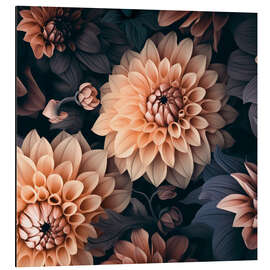 Alubild Barocke stimmungsvolle Dahlienblüten - Andrea Haase