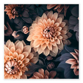 Billede Baroque Opulent Moody Dahlia Flowers - Andrea Haase