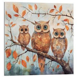 Gallery Print Eulen Im Herbstwald