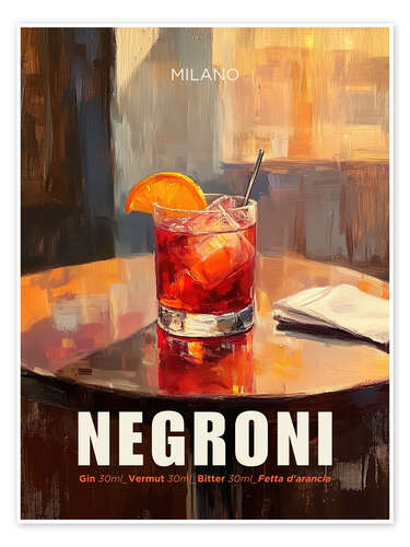 Póster Negroni, Milano