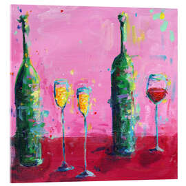 Akrylglastavla Prosecco and Red Wine - Dawn Underwood