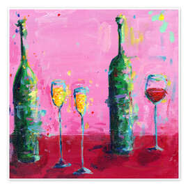 Wall print Prosecco and Red Wine - Dawn Underwood