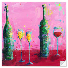 Sticker mural Prosecco and Red Wine - Dawn Underwood