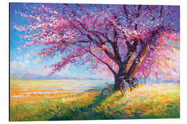 Aluminium print The Sweet Romance of Cherry Blossom Trees - Leon Devenice