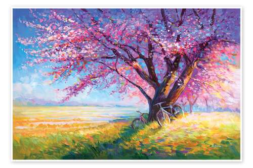 Poster The Sweet Romance of Cherry Blossom Trees