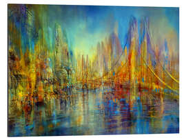 Alubild Die Stadt am Fluss - die Brücke - Annette Schmucker