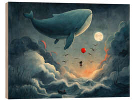 Cuadro de madera Fly with me to the moon - Photoplace Creative