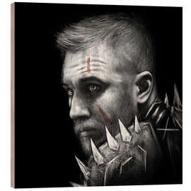 Wood print Self Portrait with Spiked Armor - Justin Gedak