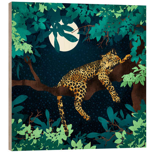 Trätavla Leopard Dream