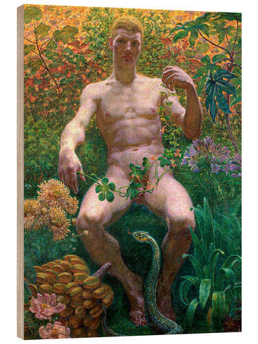 Trätavla Adam in Paradise, 1914