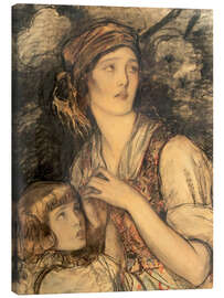 Lienzo Young Mother And Child - Wladyslaw Benda