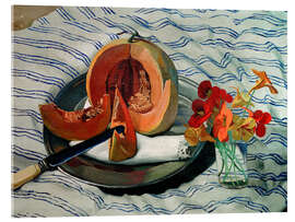 Obraz na szkle akrylowym An open melon on a napkin, 1924 - Félix Édouard Vallotton