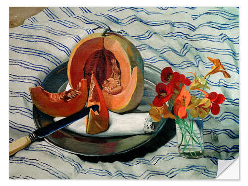 Autocolante decorativo An open melon on a napkin, 1924