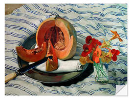 Autocolante decorativo An open melon on a napkin, 1924 - Félix Édouard Vallotton