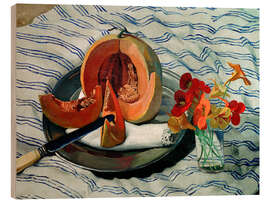 Obraz na drewnie An open melon on a napkin, 1924 - Félix Édouard Vallotton