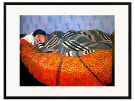 Stampa artistica con cornice Sleeping reclining woman, 1899