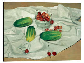 Obraz na aluminium Three cucumbers and a pot of cherries, 1911 - Félix Édouard Vallotton