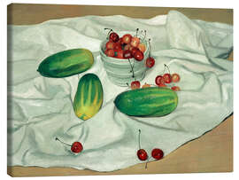 Canvas print Three cucumbers and a pot of cherries, 1911 - Félix Édouard Vallotton
