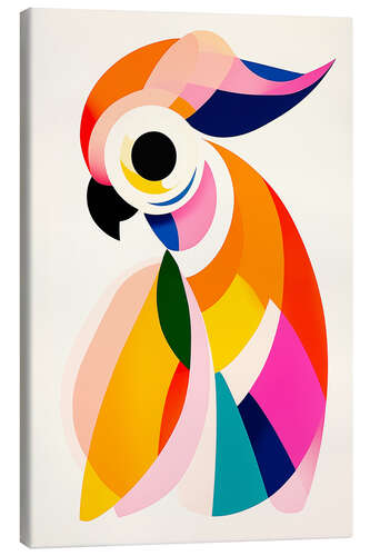 Lienzo Mid-Century Parrot