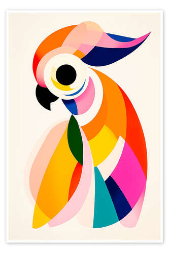 Plakat Mid-Century Parrot