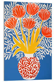 Stampa su plexi-alluminio Still life with flowers and corals