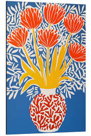 Magnettafel Stillleben mit Blumen und Korallen