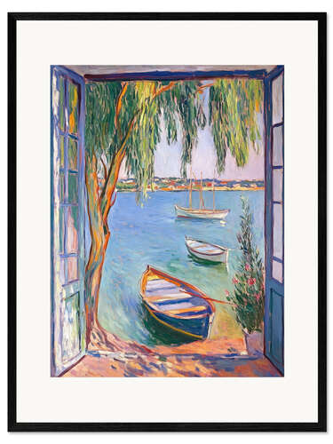 Plakat artystyczny premium w ramie Dreamy window view