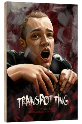 Stampa su legno Trainspotting