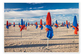 Poster Strand von Deauville in der Normandie, Frankreich - Christian Müringer